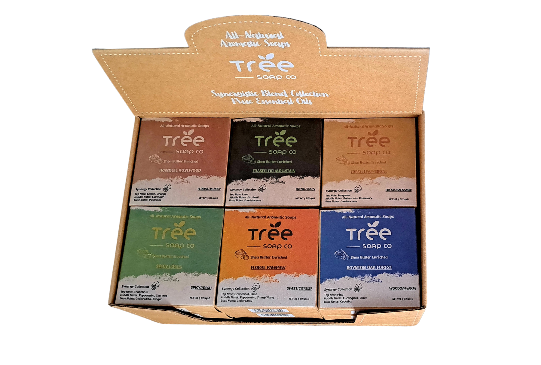 Tree Soap Co. – Assorted Retail Display Box (18 Soaps)